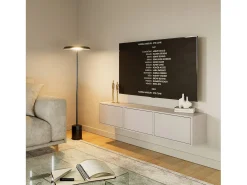 Mueble de TV con 3 puertas – gris cachemira – 150 cm – FRAMME