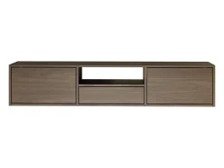 Mueble de TV con 3 puertas y un estante – acabado nogal – 150 cm – FRAMME