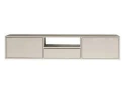Mueble de TV con 3 puertas y un estante – gris cachemira – 150 cm – FRAMME