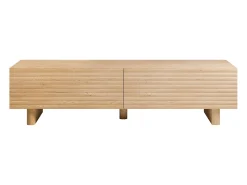 Mueble de TV con 2 puertas 180 cm de MDF - Natural - LUDIMA