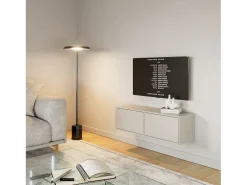 Mueble de TV con 2 puertas – gris cachemira – 100 cm – FRAMME