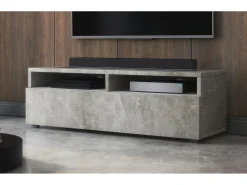 Mueble de TV con cajón - 100 cm - gris - REDNAW