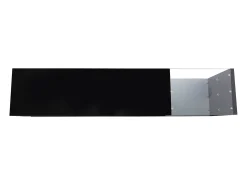 Mueble de TV con iluminación LED, 2 cajones y 2 estantes de cristal - Negro