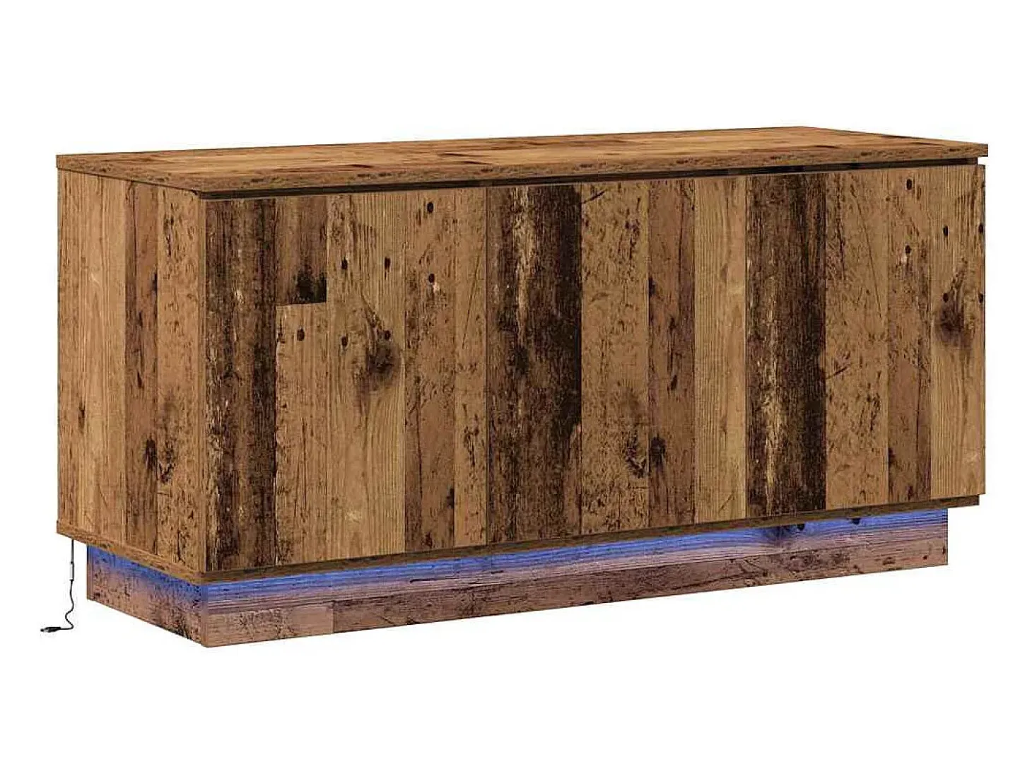 Mueble de TV con LED Madera Vieja 100 x 38 x 49 cm