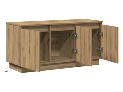 Mueble de TV con LED Roble artisan 100 x 38 x 49 cm