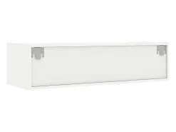 Mueble de TV con luces LED blanco 100X35,5x25 cm
