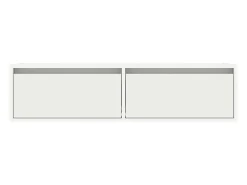 Mueble de TV con luces LED blanco 100X35,5x25 cm