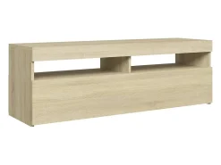 Mueble de TV con luces LED roble Sonoma 120x35x40 cm