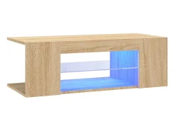 Mueble de TV con luces LED roble Sonoma 90x39x30 cm ES42764