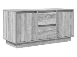 Mueble de TV con luces LED Sonoma gris 100x41x50 cm