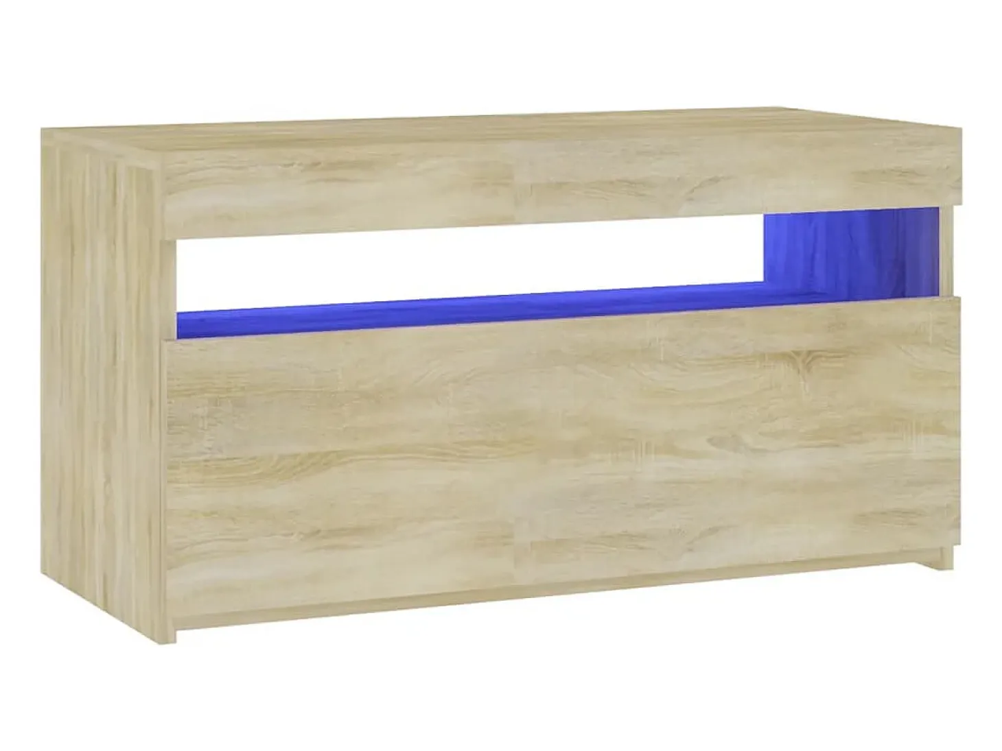 Mueble de TV con luces LED roble Sonoma 75x35x40 cm