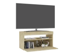 Mueble de TV con luces LED roble Sonoma 75x35x40 cm