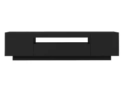 Mueble de TV con luces LED negro 160x35x40 cm