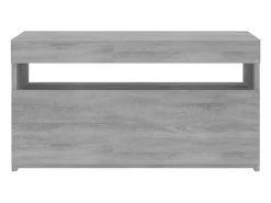 Mueble de TV con luces LED gris Sonoma 75x35x40 cm