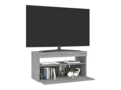 Mueble de TV con luces LED gris Sonoma 75x35x40 cm