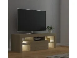 Mueble de TV con luces LED roble Sonoma 120x35x40 cm