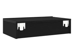 Mueble de TV con luces LED Roble Negro 60x35x15,5 cm