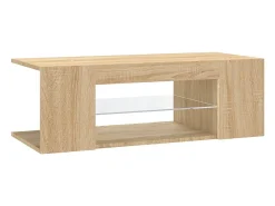 Mueble de TV con luces LED roble Sonoma 90x39x30 cm