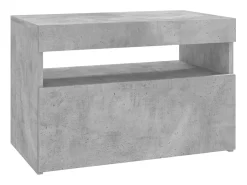 Mueble de TV con luces LED gris hormigón 60x35x40 cm