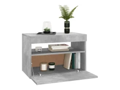 Mueble de TV con luces LED gris hormigón 60x35x40 cm