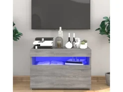 Mueble de TV con luces LED gris Sonoma 60x35x40 cm ES525738