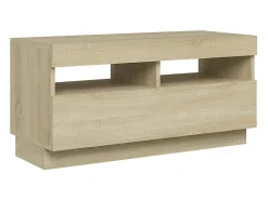 Mueble de TV con luces LED roble Sonoma 80x35x40 cm