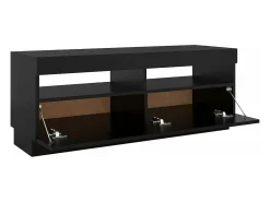 Mueble de TV con luces LED negro 100x35x40 cm