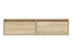 Mueble de TV con luces LED roble sonoma 100X35,5x25 cm