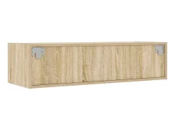 Mueble de TV con luces LED roble sonoma 100X35,5x25 cm