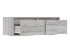 Mueble de TV con luces LED sonoma gris 75x35,5x25 cm