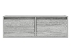 Mueble de TV con luces LED sonoma gris 75x35,5x25 cm