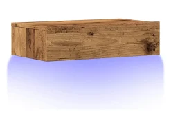 Mueble de TV con luces LED envejecida 60x35x15,5 cm