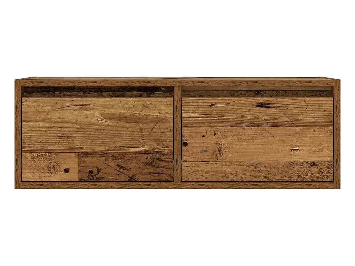 Mueble de TV con luces LED envejecida 75x35,5x25 cm