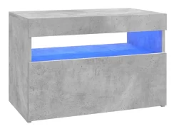 Mueble de TV con luces LED gris hormigón 60x35x40 cm ES47125