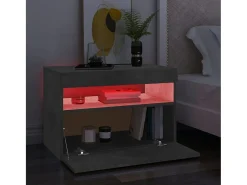 Mueble de TV con luces LED gris hormigón 60x35x40 cm ES47125