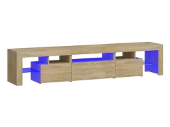 Mueble de TV con luces LED roble Sonoma 200x36,5x40 cm ES825262