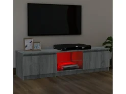 Mueble de TV con luces LED gris Sonoma 120x30x35,5 cm