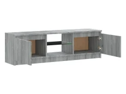 Mueble de TV con luces LED gris Sonoma 120x30x35,5 cm
