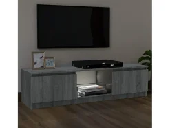 Mueble de TV con luces LED gris Sonoma 120x30x35,5 cm
