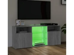 Mueble de TV con luces LED gris Sonoma 120x30x50 cm ES54332