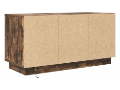 Mueble de TV con luces LED roble ahumado 100x41x50 cm