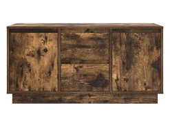 Mueble de TV con luces LED roble ahumado 100x41x50 cm