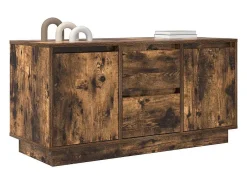 Mueble de TV con luces LED roble ahumado 100x41x50 cm