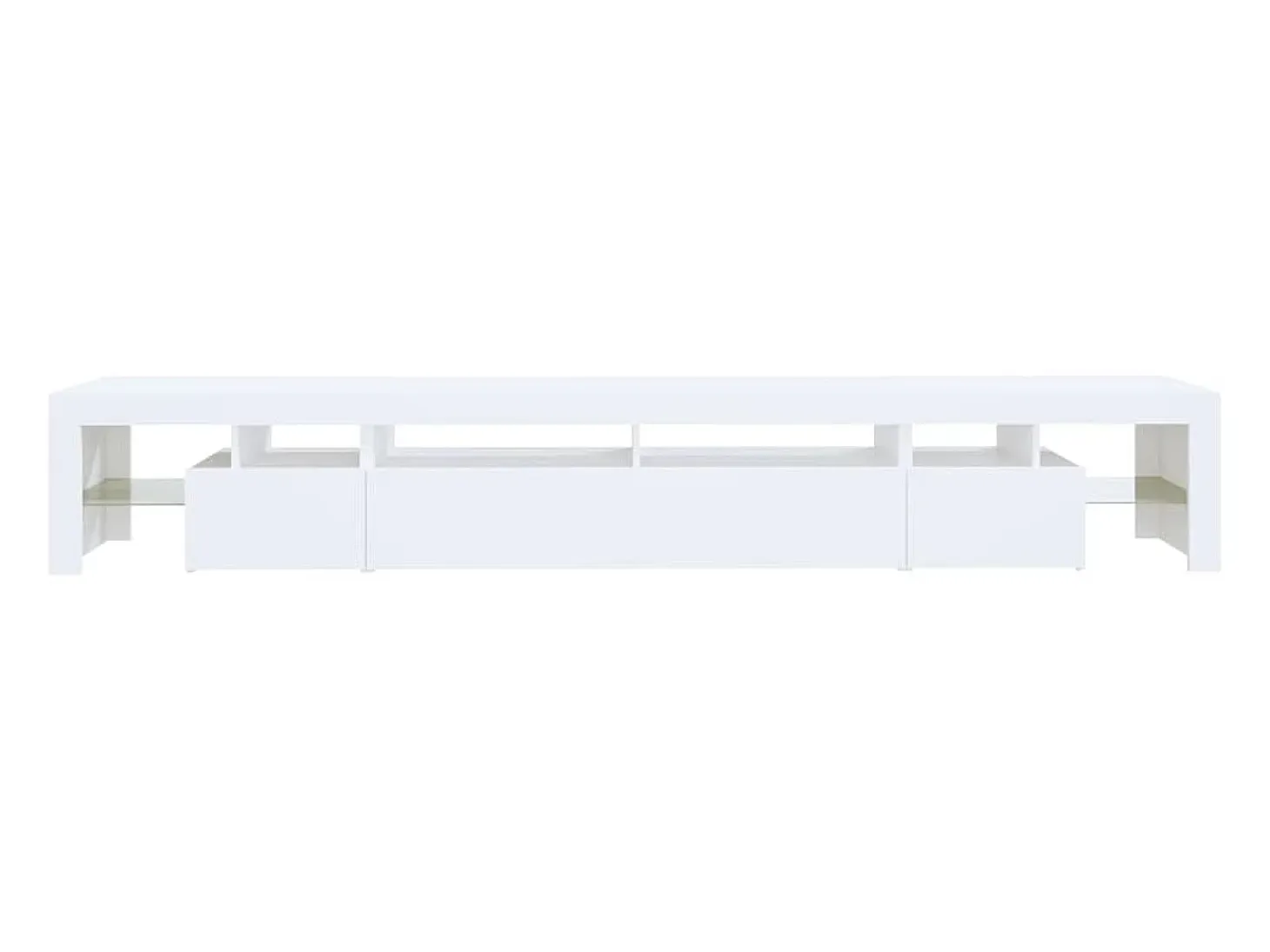 Mueble de TV con luces LED blanco 260x36,5x40 cm
