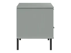 Mueble de TV con patas de metal OSLO madera maciza pino gris