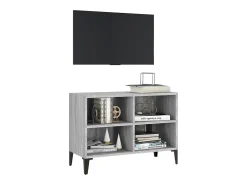 Mueble de TV con patas de metal gris Sonoma 69,5x30x50 cm