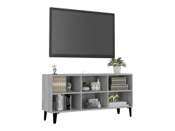 Mueble de TV con patas de metal gris Sonoma 103,5x30x50 cm