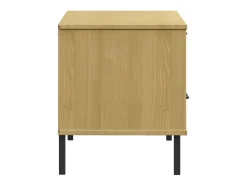 Mueble de TV con patas de metal OSLO madera maciza pino marrón