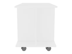 Mueble de TV con ruedas madera contrachapada blanco 80x40x40 cm