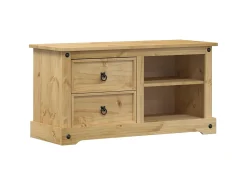 Mueble de TV Corona madera maciza de pino 100x40x52 cm ES824352